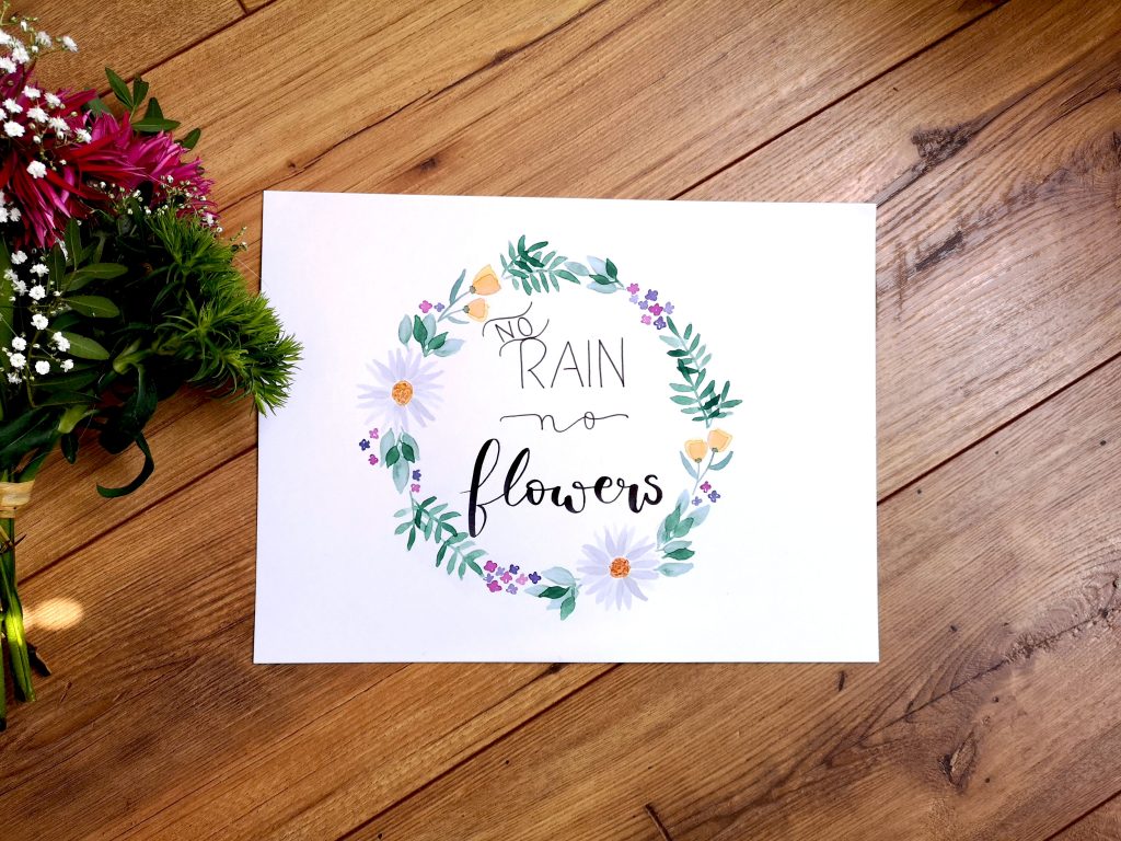 Illustration - No rain, no flowers