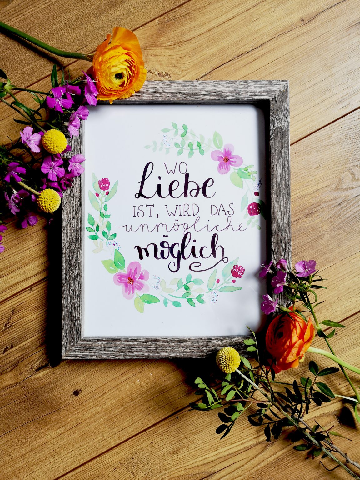 Illustrationen & Handlettering Herz voller Ideen
