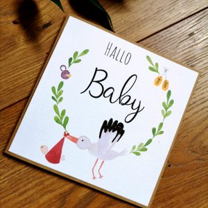 Grußkarte Hallo Baby