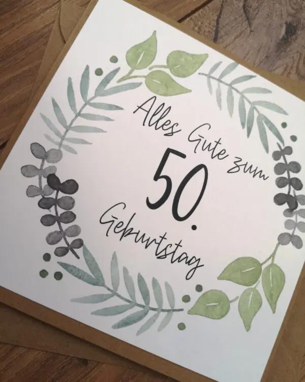 Karte 50. Geburtstag