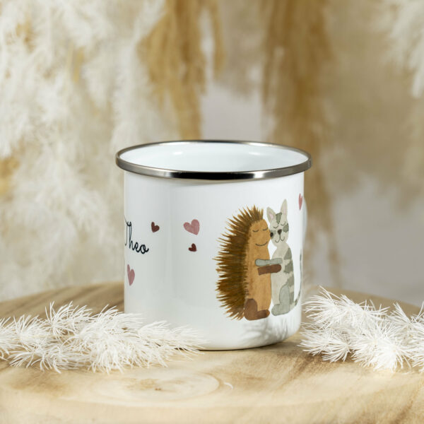 Tasse Katze und Igel – Bild 3