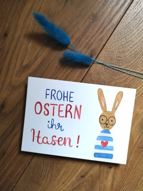 Postkarte Ostern Hase
