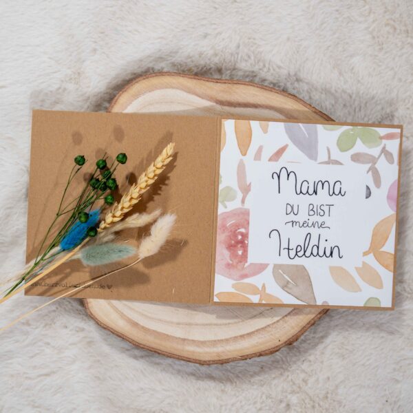 Grußkarte Mama Heldin