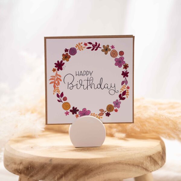 Grußkarte Happy Birthday Kranz – Bild 5
