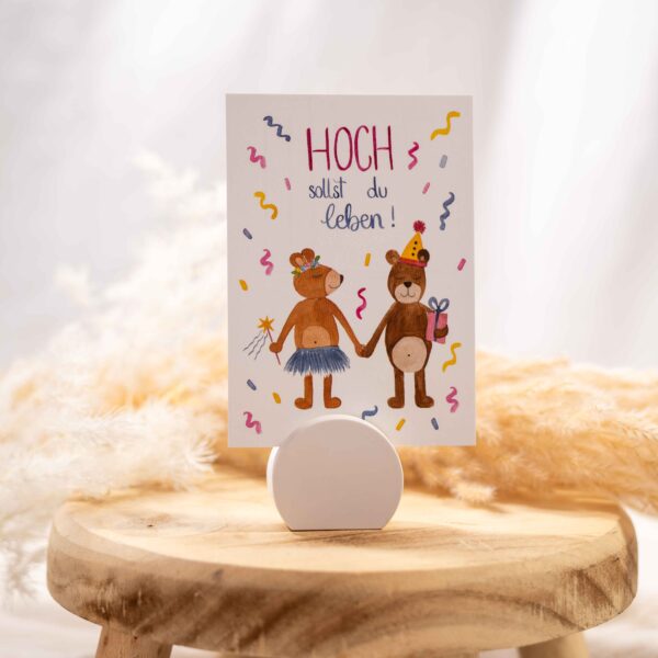 Postkarte Hoch sollst du leben!