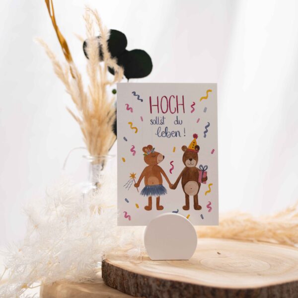 Postkarte Hoch sollst du leben!