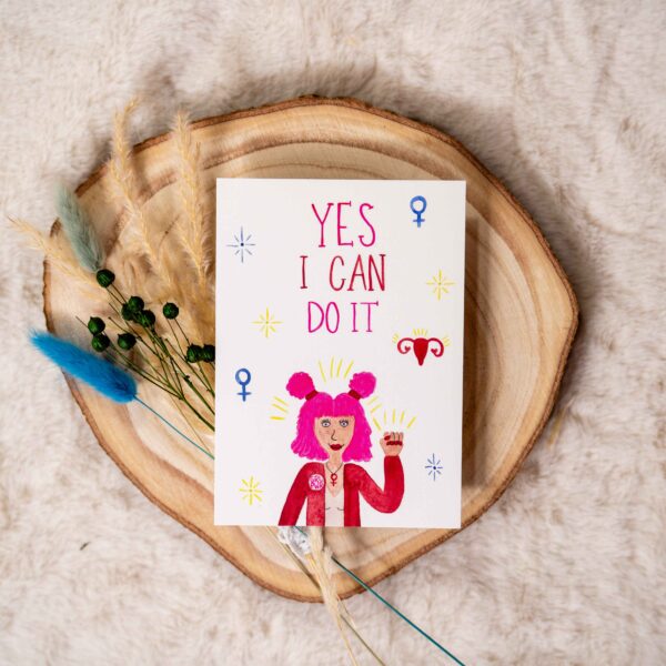 Postkarte Yes I can do it