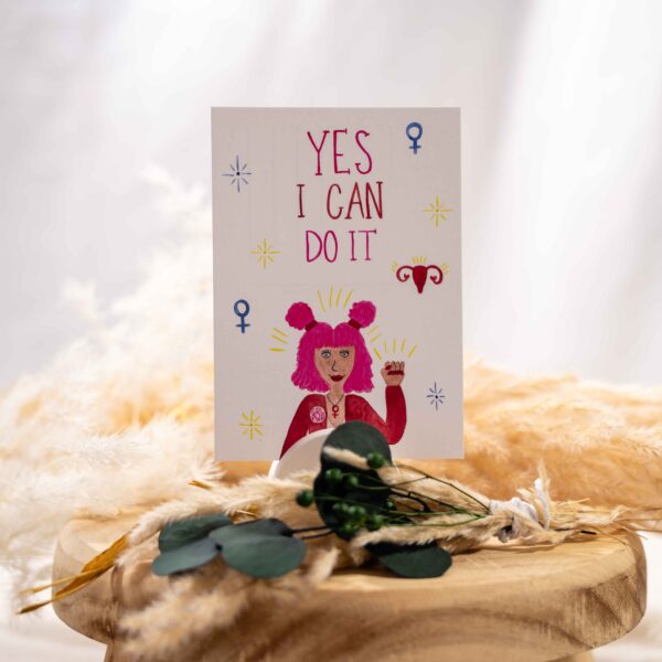 Postkarte Yes I can do it