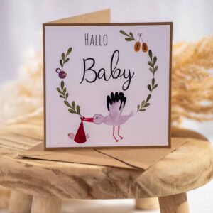 Grußkarte Hallo Baby