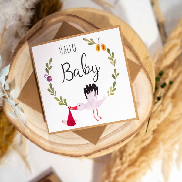 Grußkarte Hallo Baby