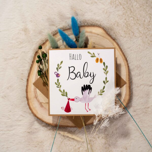 Grußkarte Hallo Baby